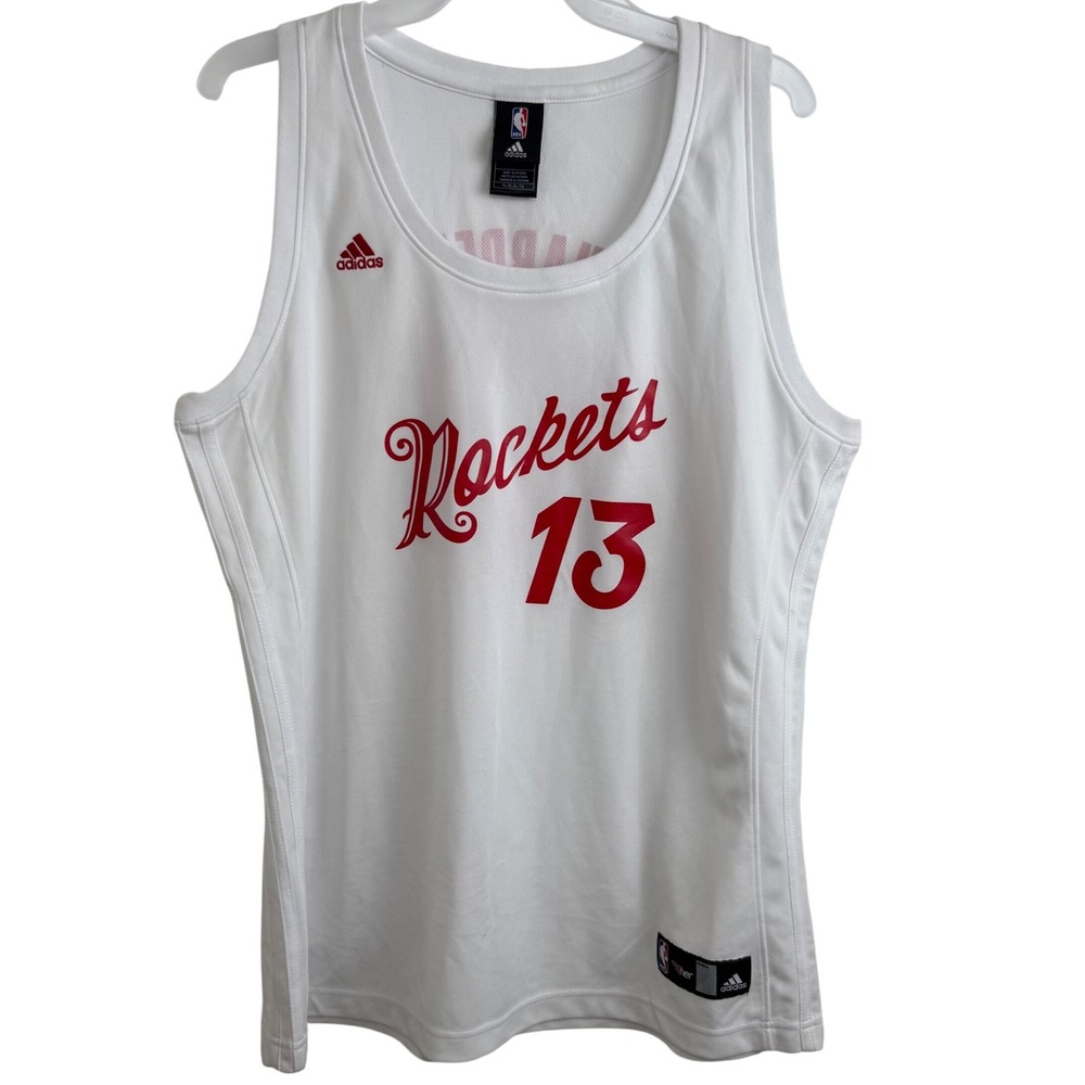 Adidas Houston Rockets James Harden Jersey‎ XL White NBA 4Her Sporty Blokecore